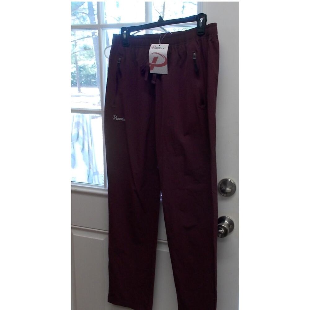 Pudolla Pants Women's Plum Track Utility Hiking Pant Stretch Lightweight Jog
